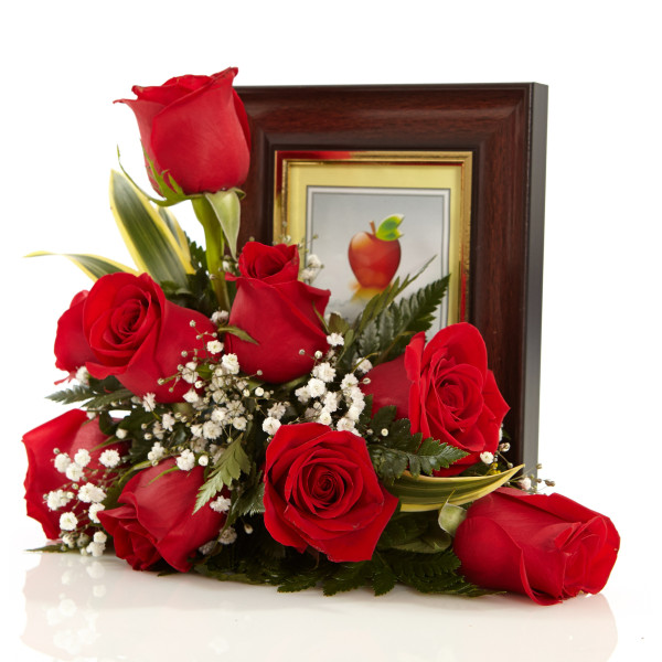 Portarretrato Decorado con Rosas - Diseño Absoluto