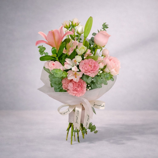 Bouquet  de flores tonos pastel