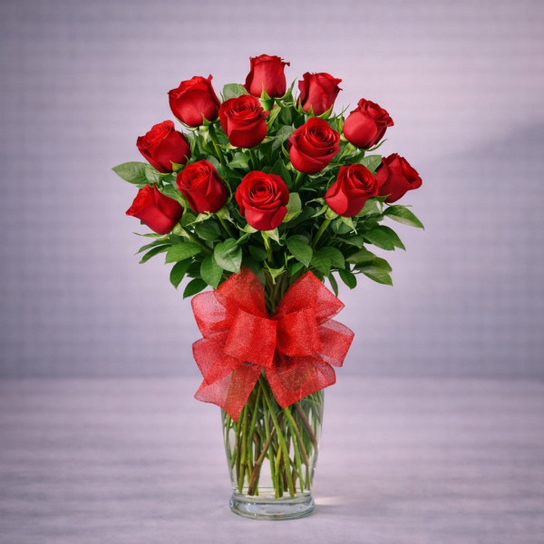 Florero de Rosas Rojas