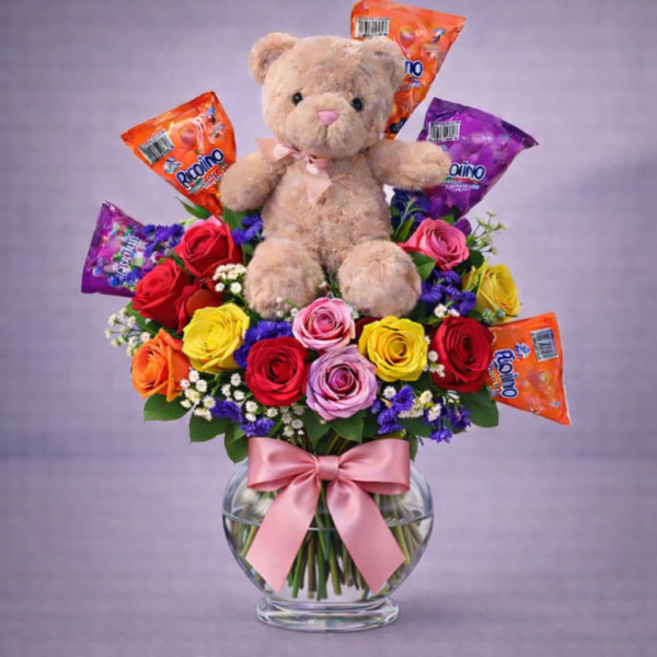 Bombonera de Rosas y Chocolates - Diseño Dulce Bombon