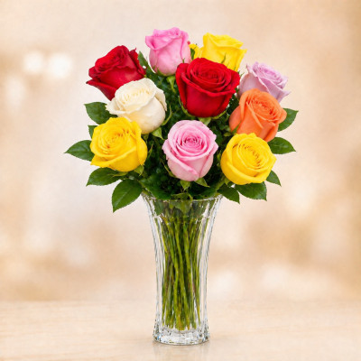 Florero de Rosas Surtidas | Enflores