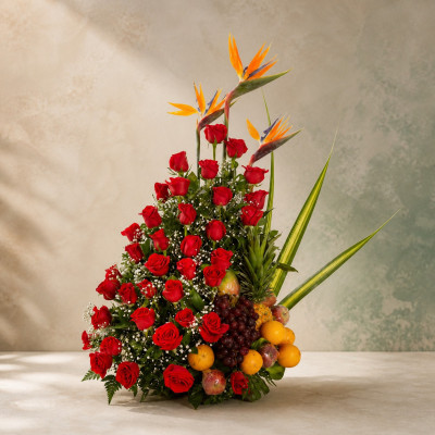 Frutero con 36 Rosas | Enflores