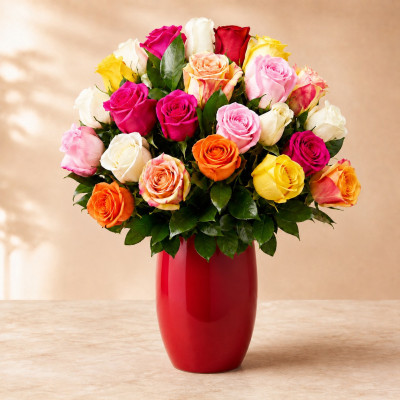 Florero Rosa Fiesta | Enflores