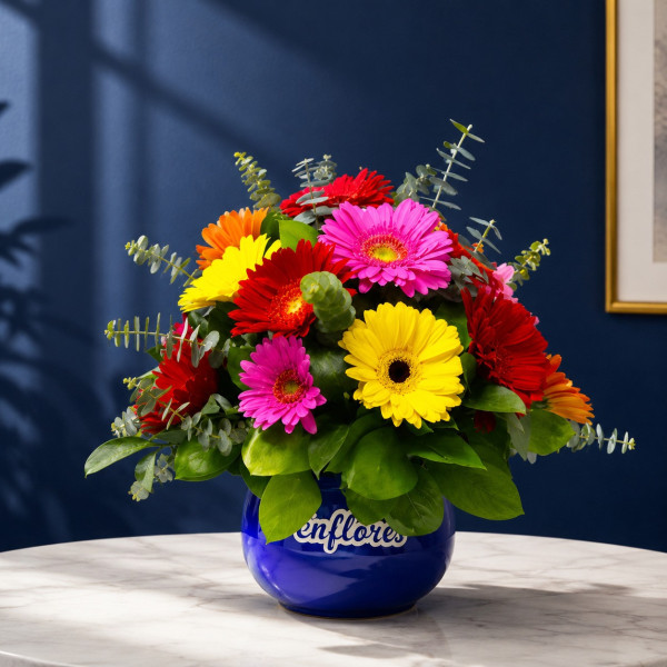 Bombonera de Gerberas Happy