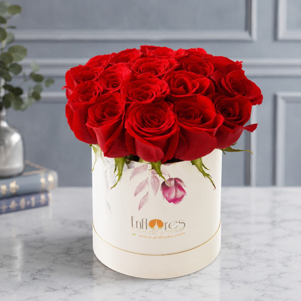 Caja Redonda de Rosas