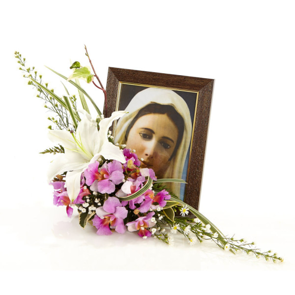 Portarretrato Decorado con Orquídeas y Lirios - Edición Recuerdo